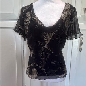 Elegant Black Sheer Top